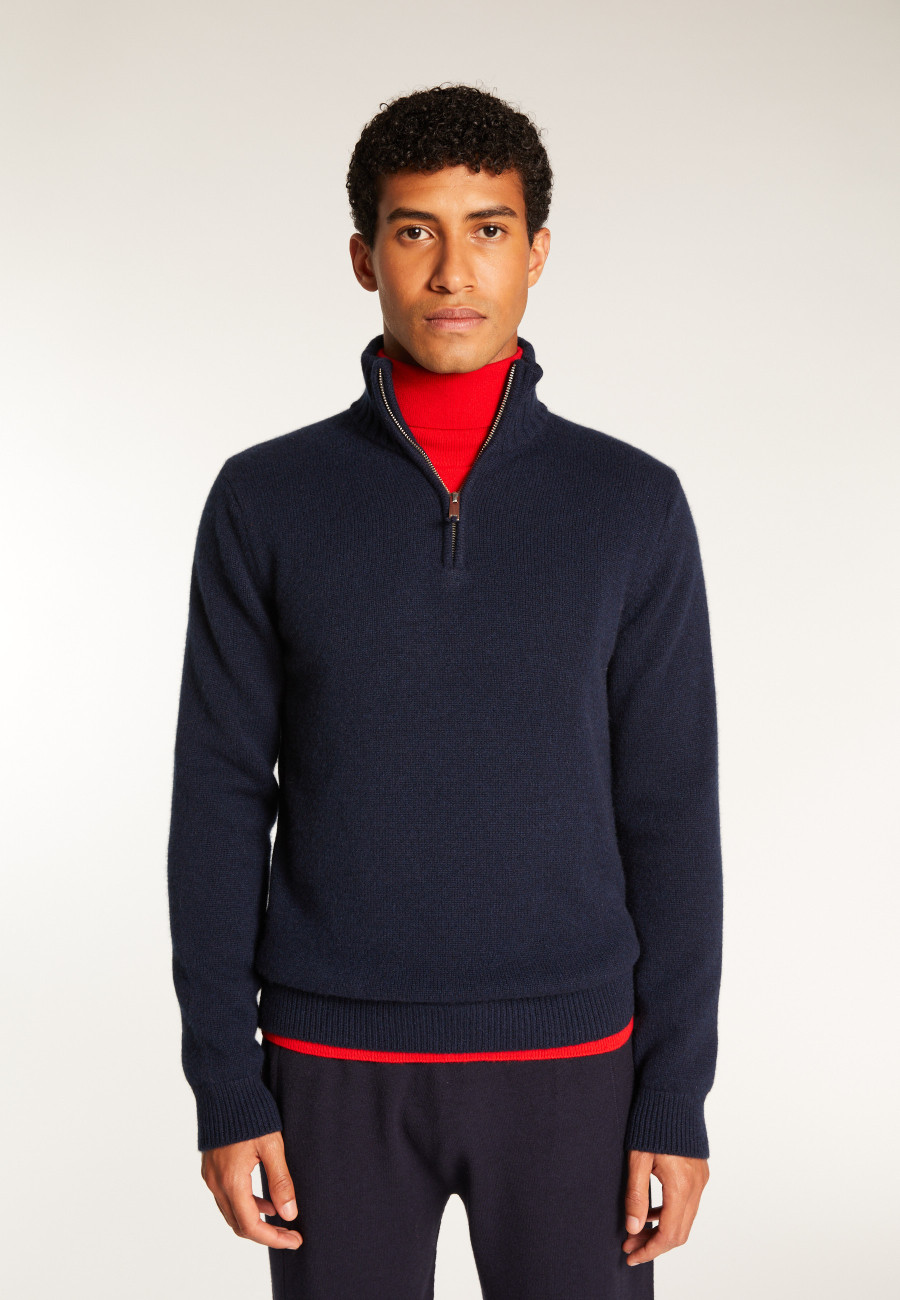 6-ply cashmere trucker sweater - Emiliano duo