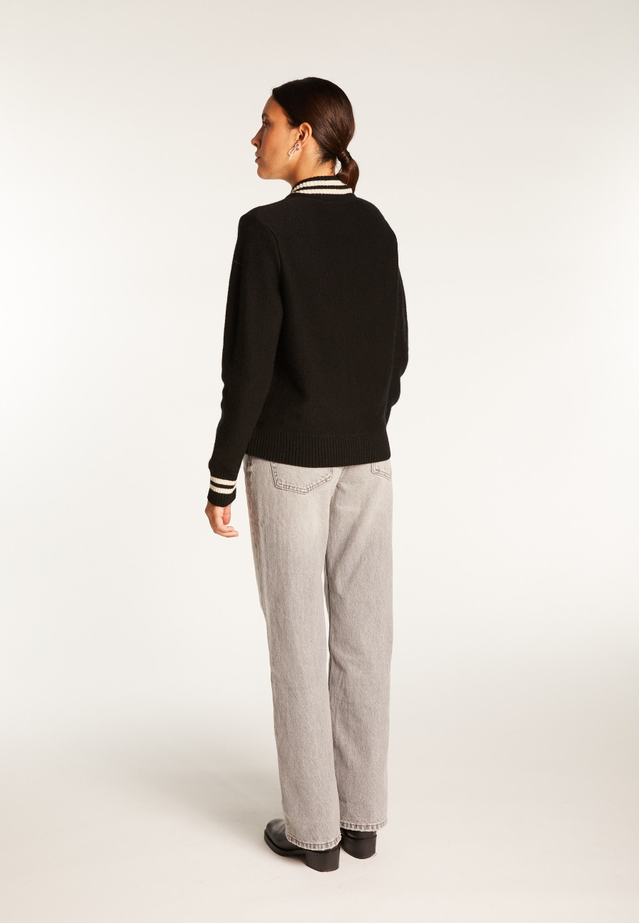 Jaqueta de lã e cashmere com zíper - Rabia