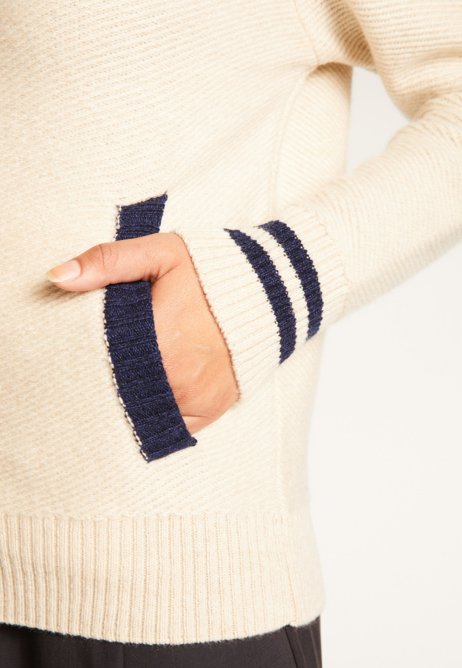 Jaqueta de lã e cashmere com zíper - Rabia