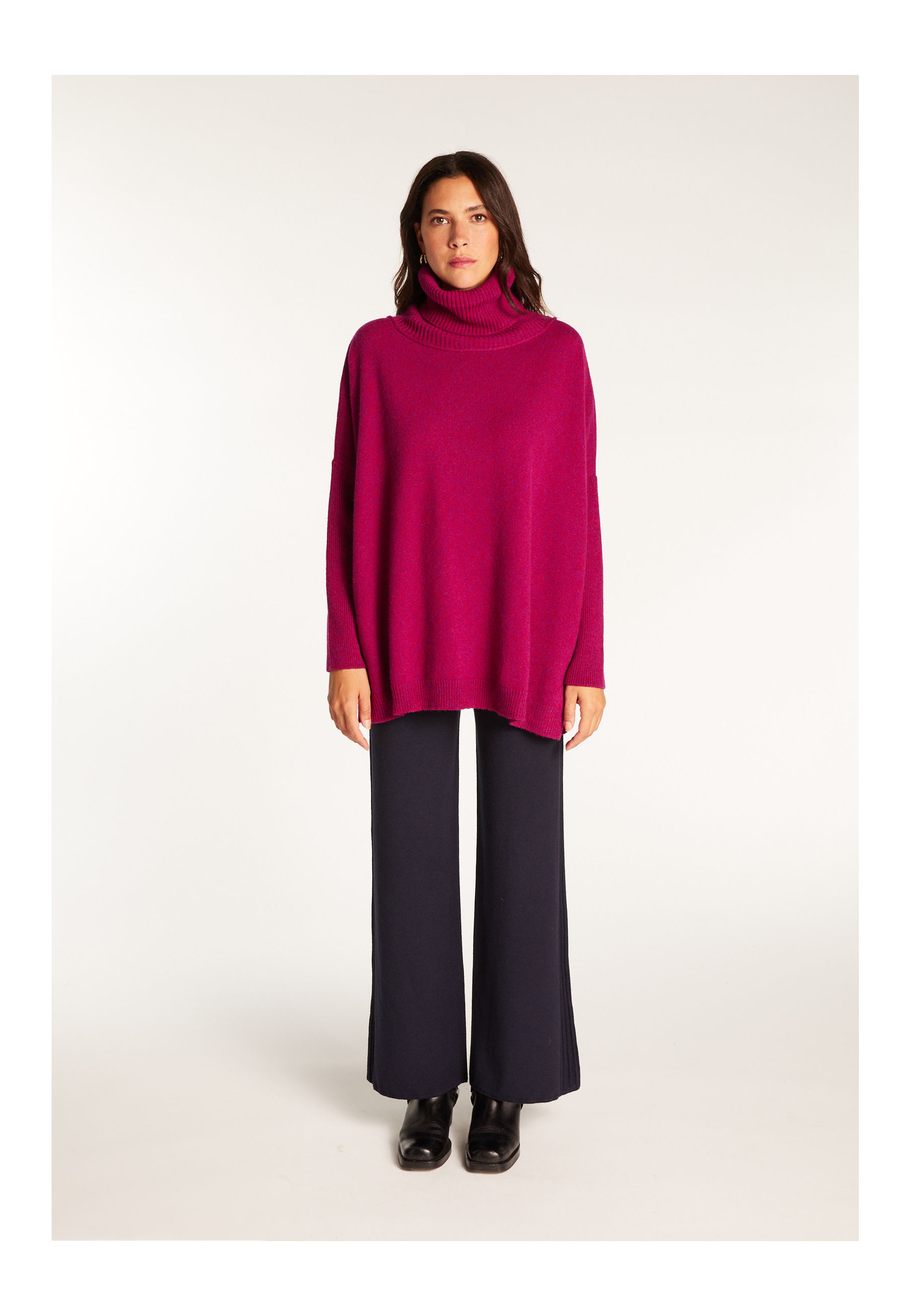 Pull col roulé laine et cachemire - Clara