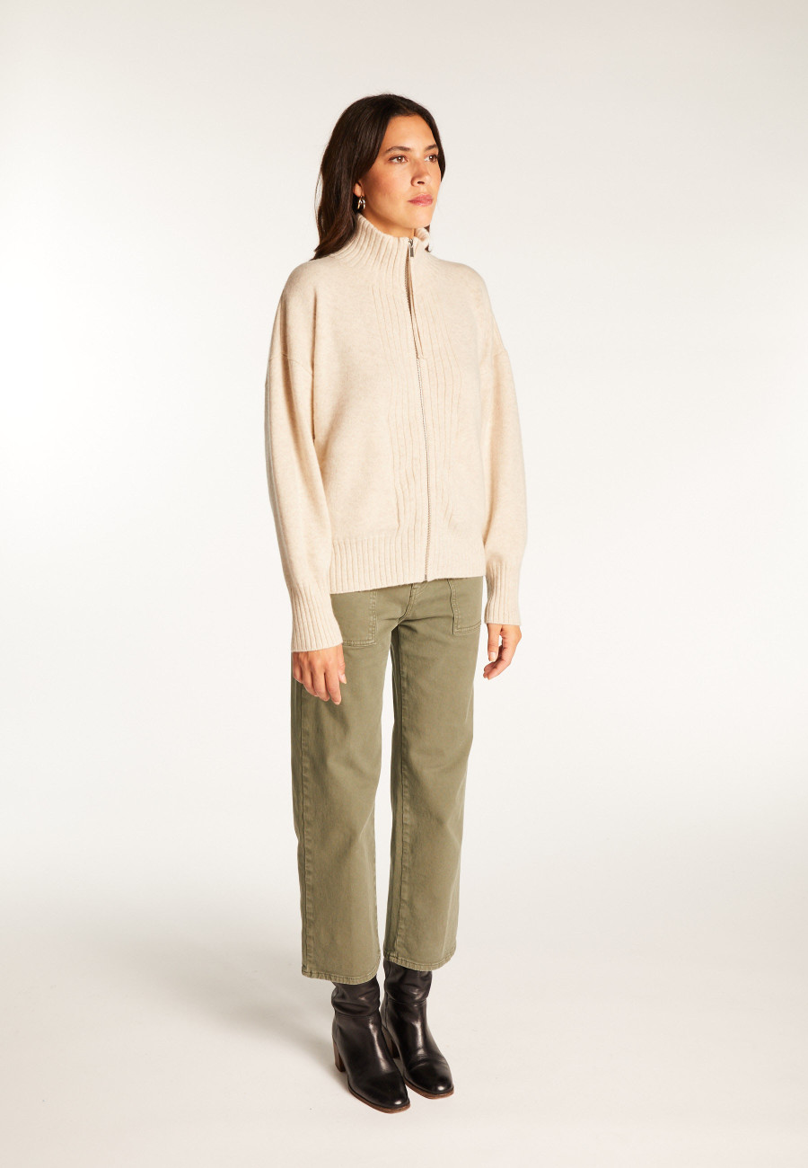 Cardigan de cashmere com zíper - Agnes Duo