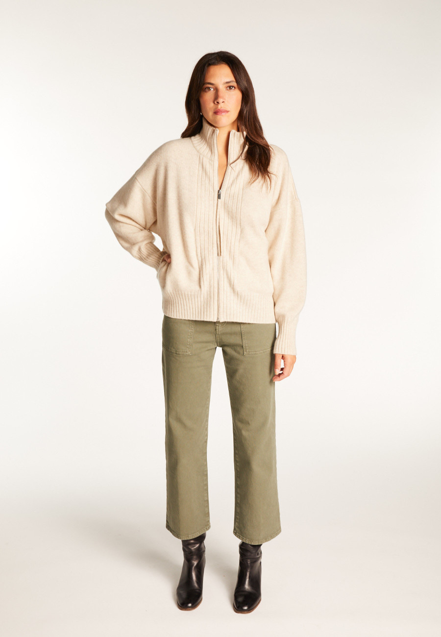 Cardigan de cashmere com zíper - Agnes Duo