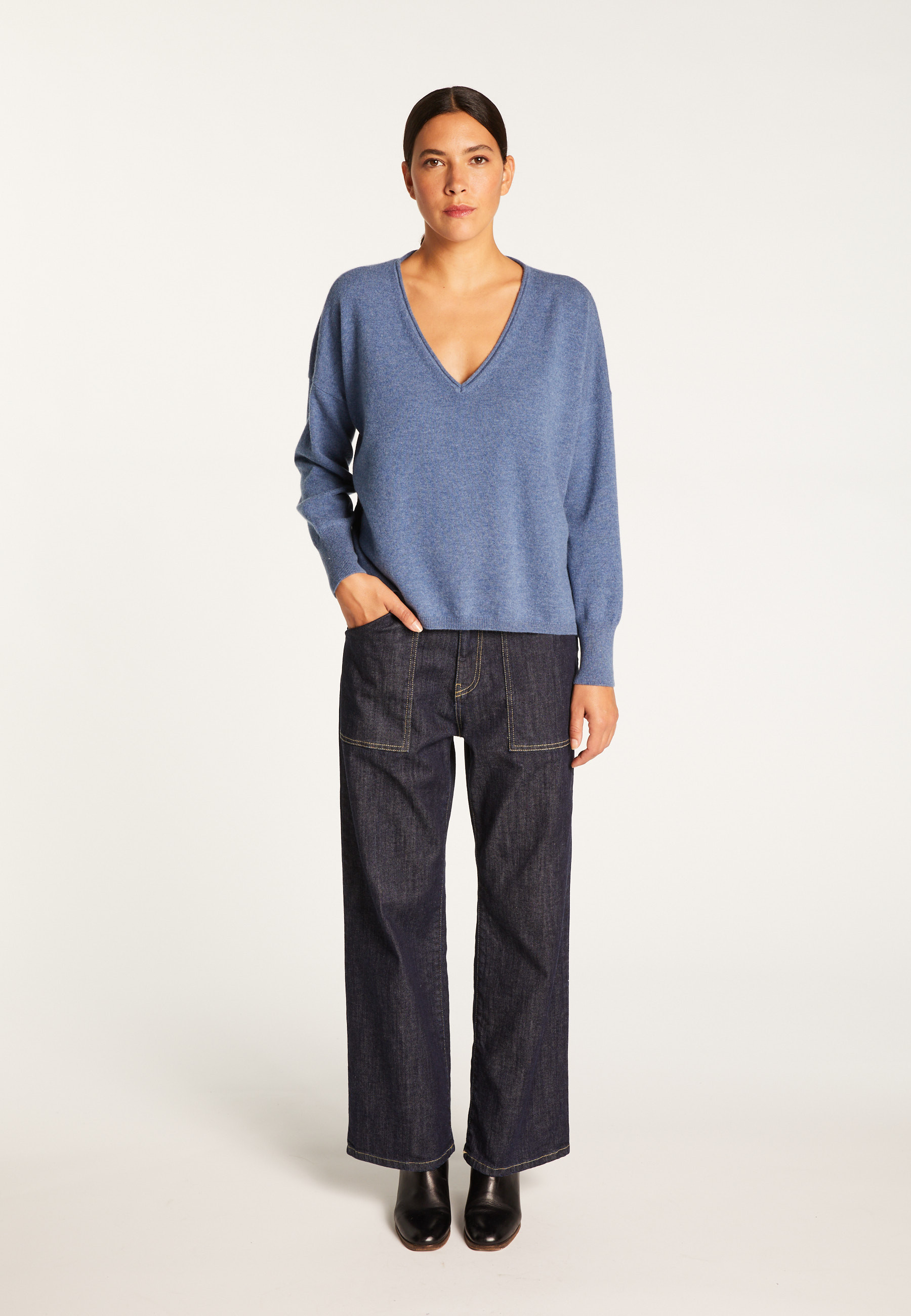Short cashmere sweater - Alex