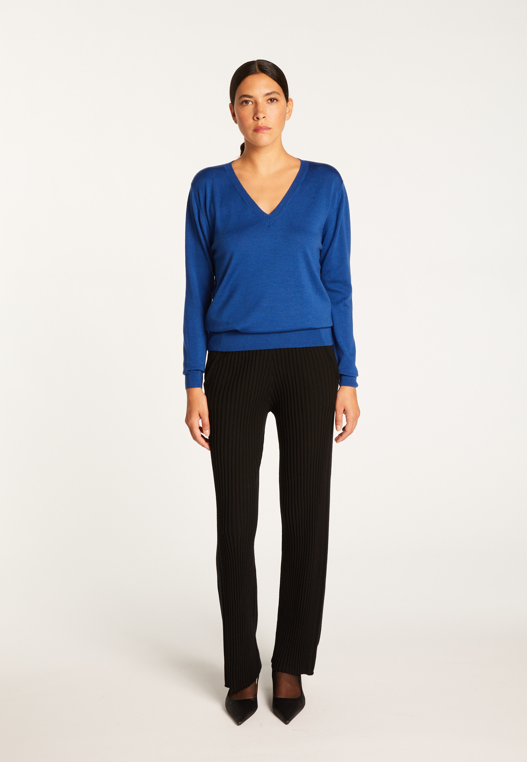 V-neck merino wool sweater - Arya