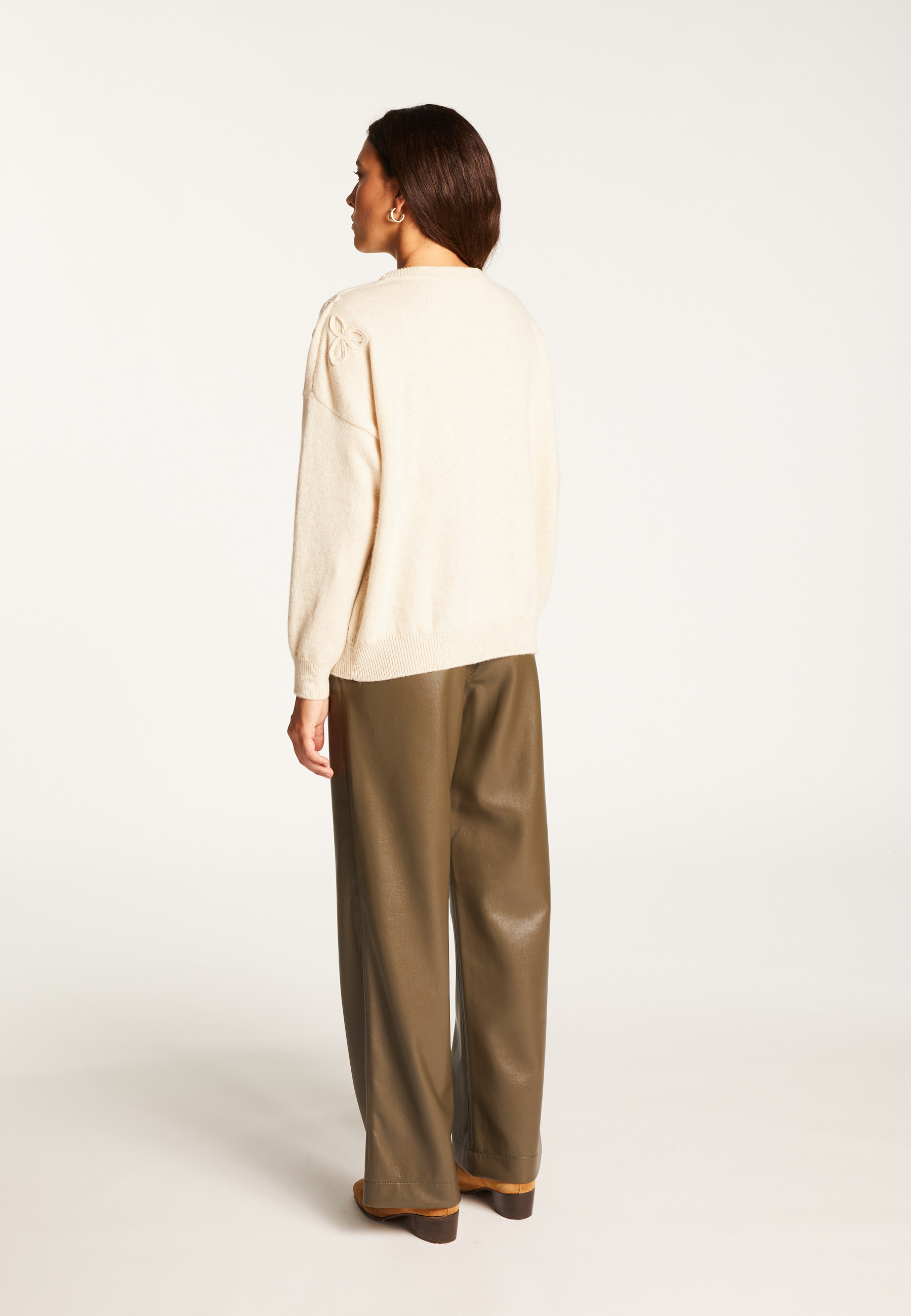 Pull avec broderie en laine et cachemire - Rachel