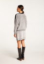 Pull en laine et velours boutons épaules - Rochelle
