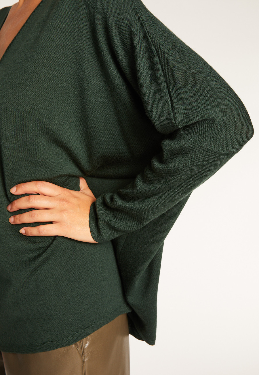 Suéter de lã com manga morcego - Boxe