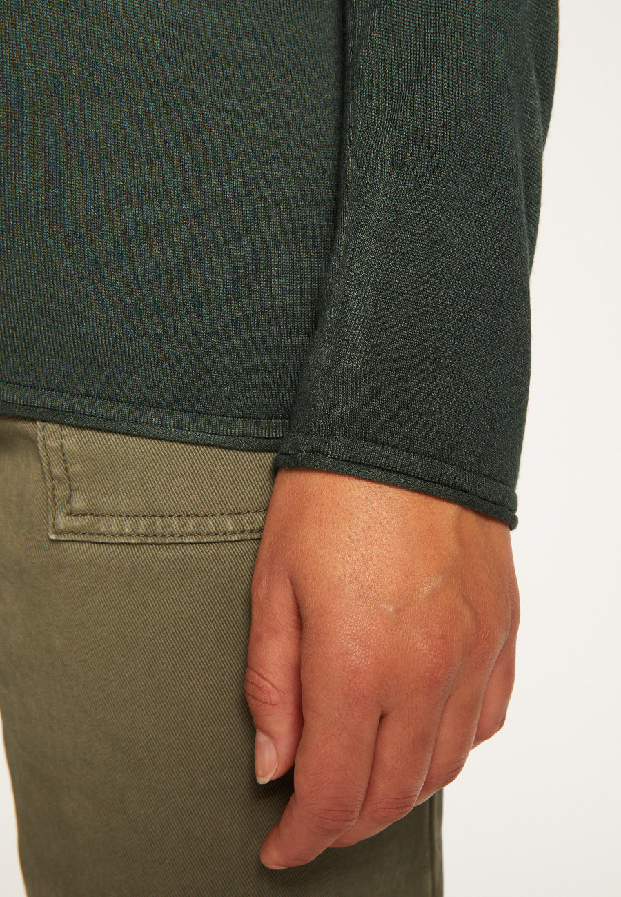 T-shirt col rond en fibre de bambou cachemire - Aemilia