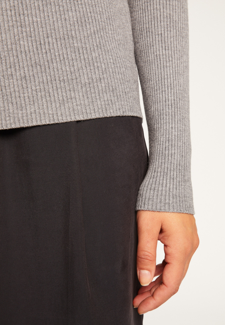 Pull col montant en laine mélangée - Reagan