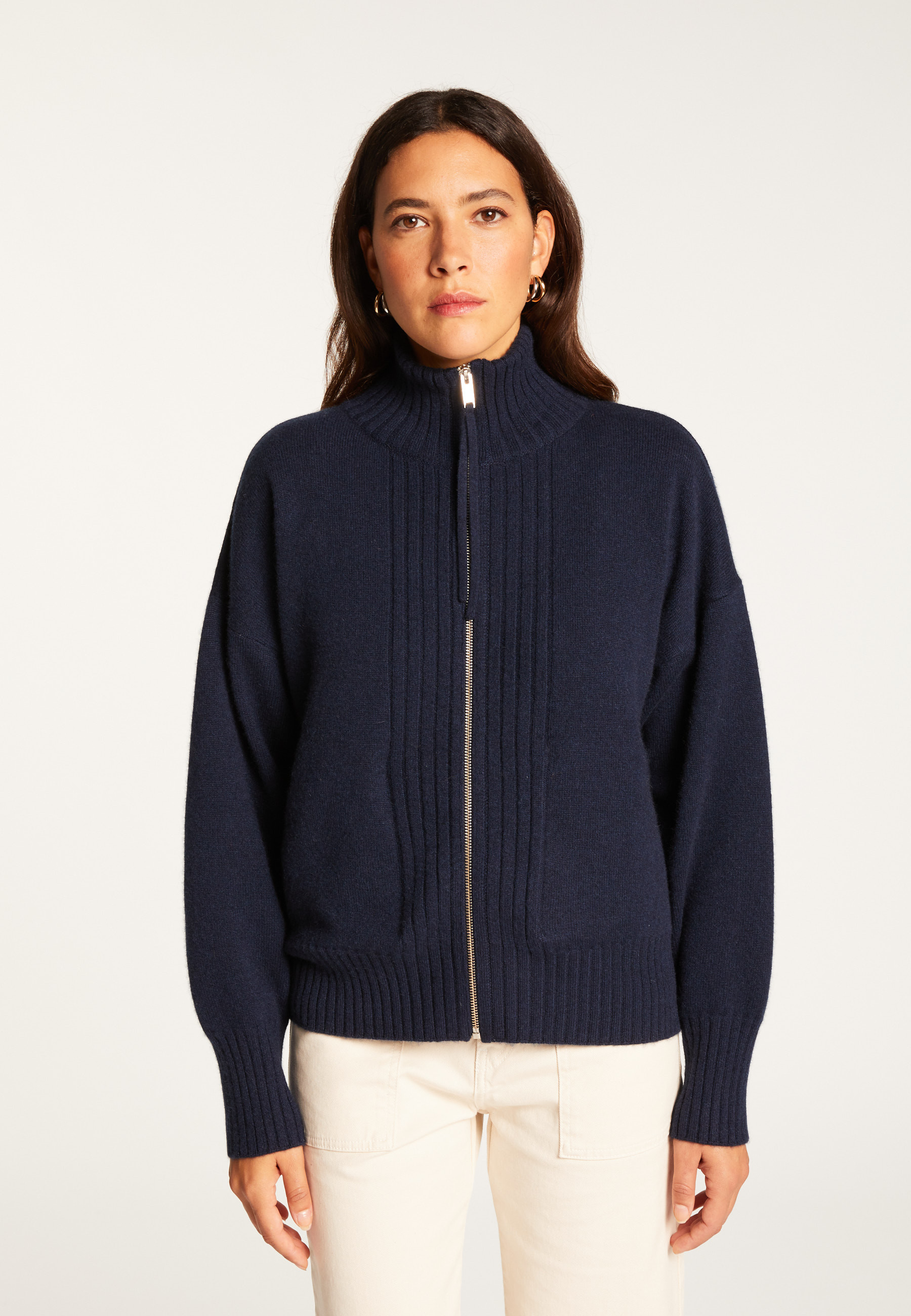 Zipped cashmere vest - Agnes