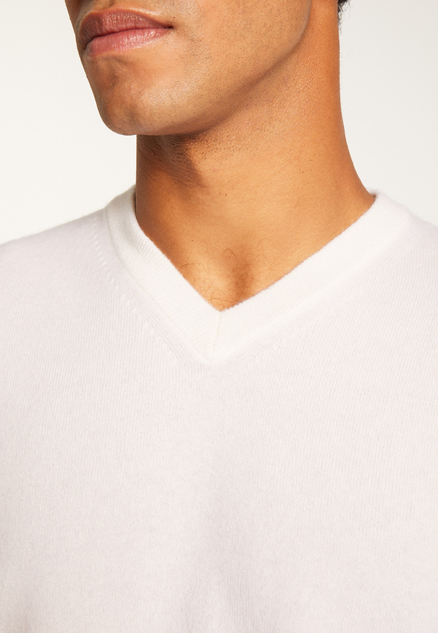 Suéter de cashmere com decote em V - Evann