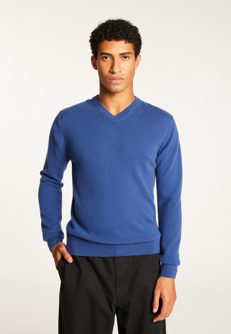 Suéter de cashmere com decote em V - Evann