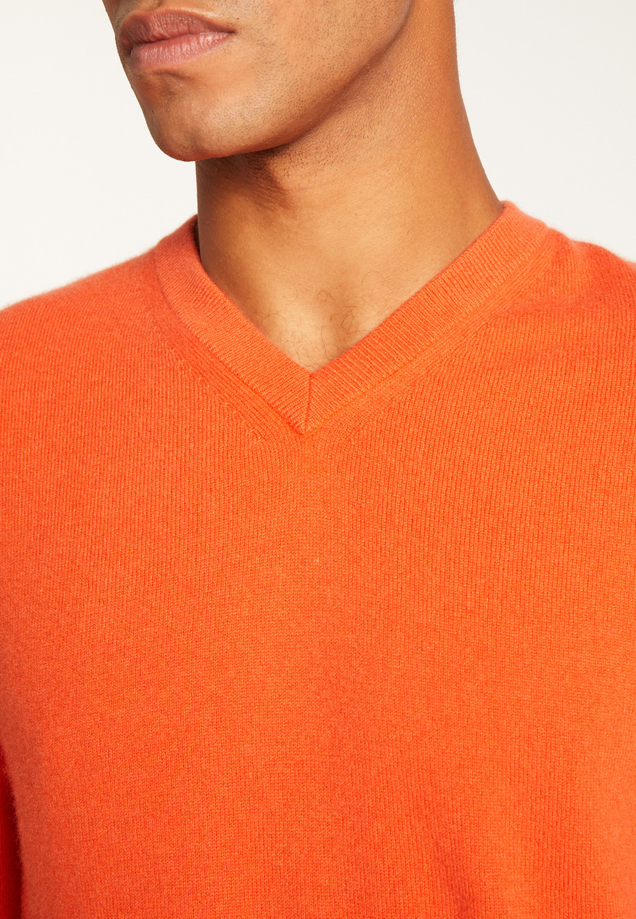 Suéter de cashmere com decote em V - Evann