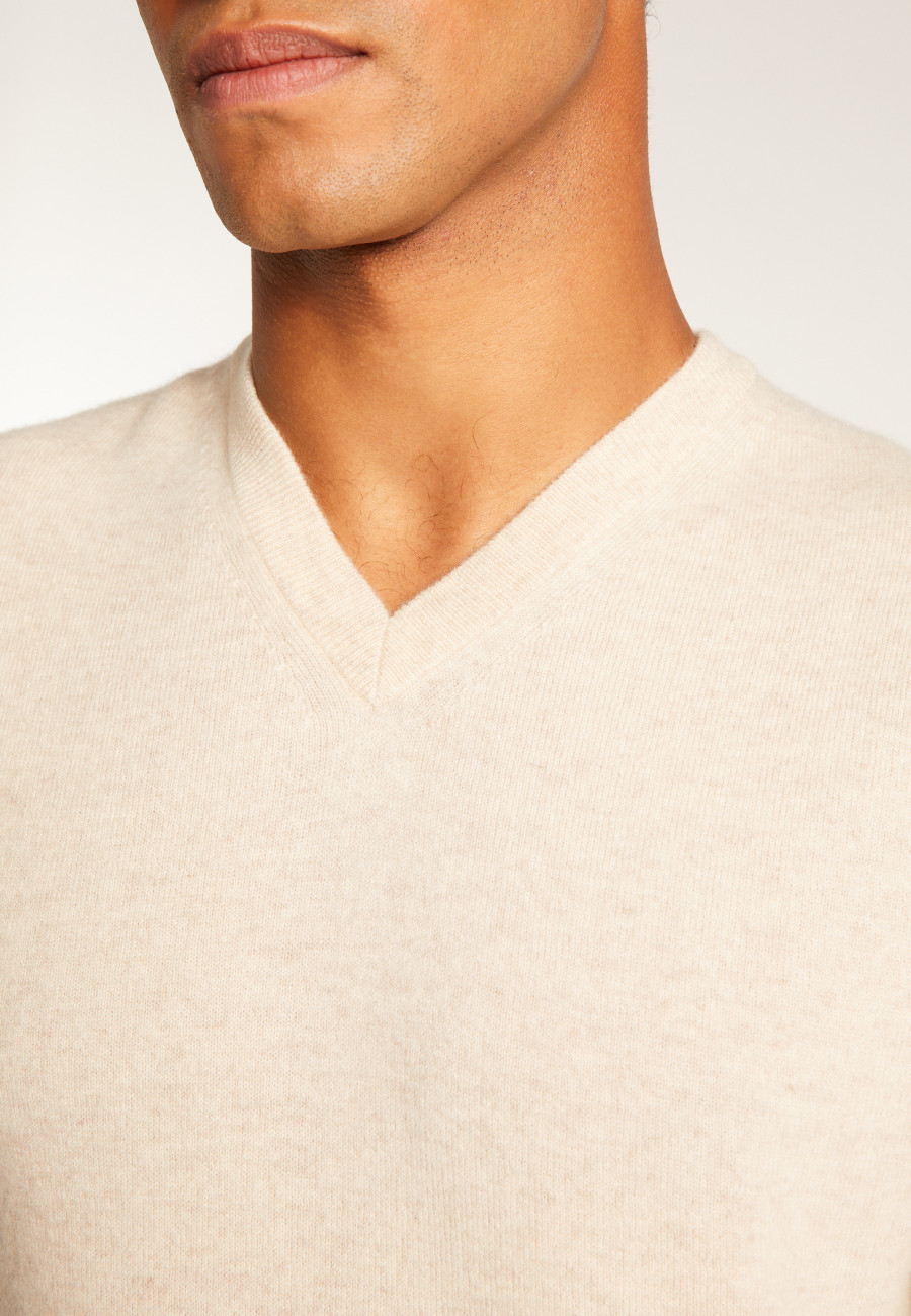 Cashmere V-Neck Sweater - Evann