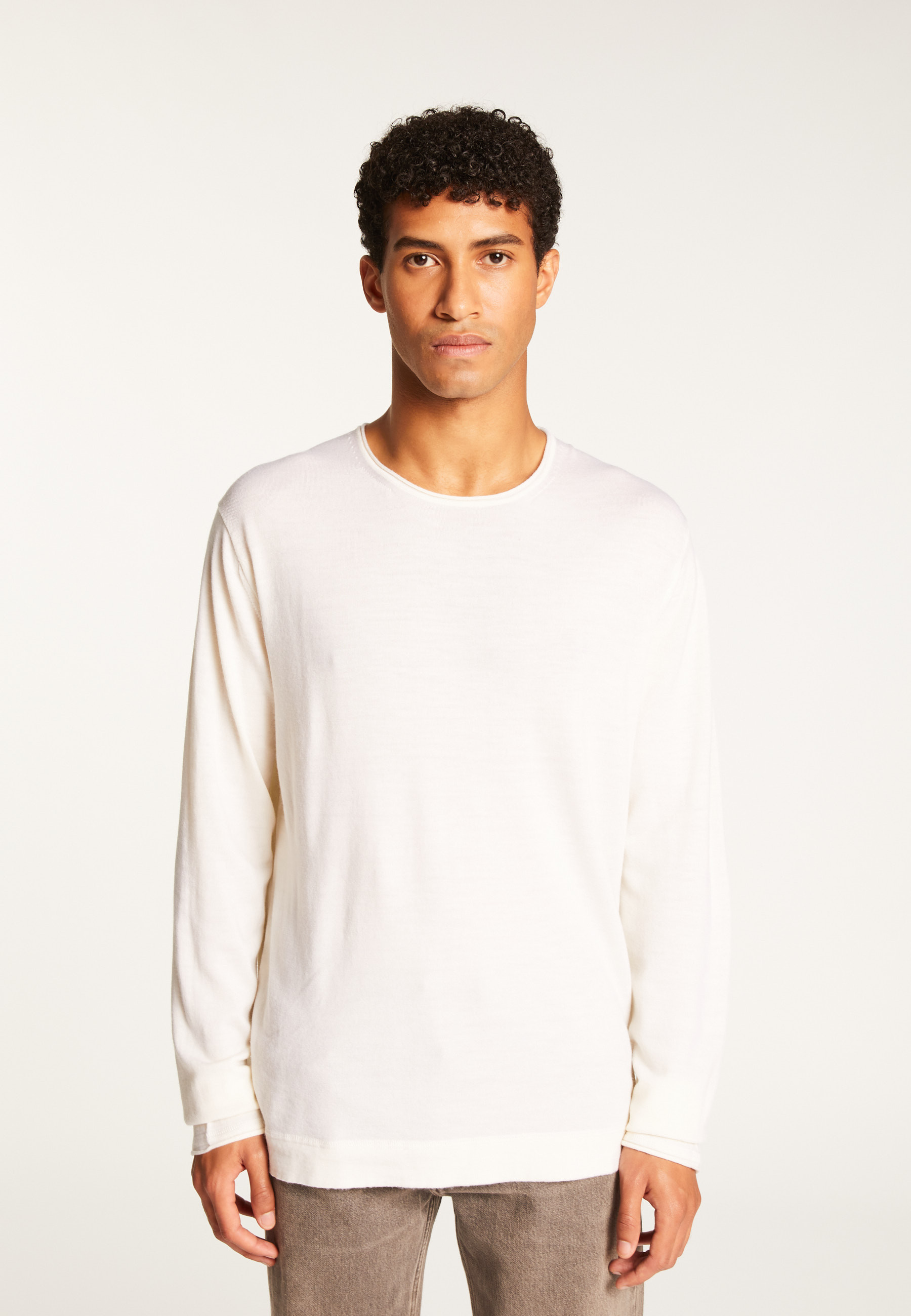 Pull col rond en laine mérinos  - Erin