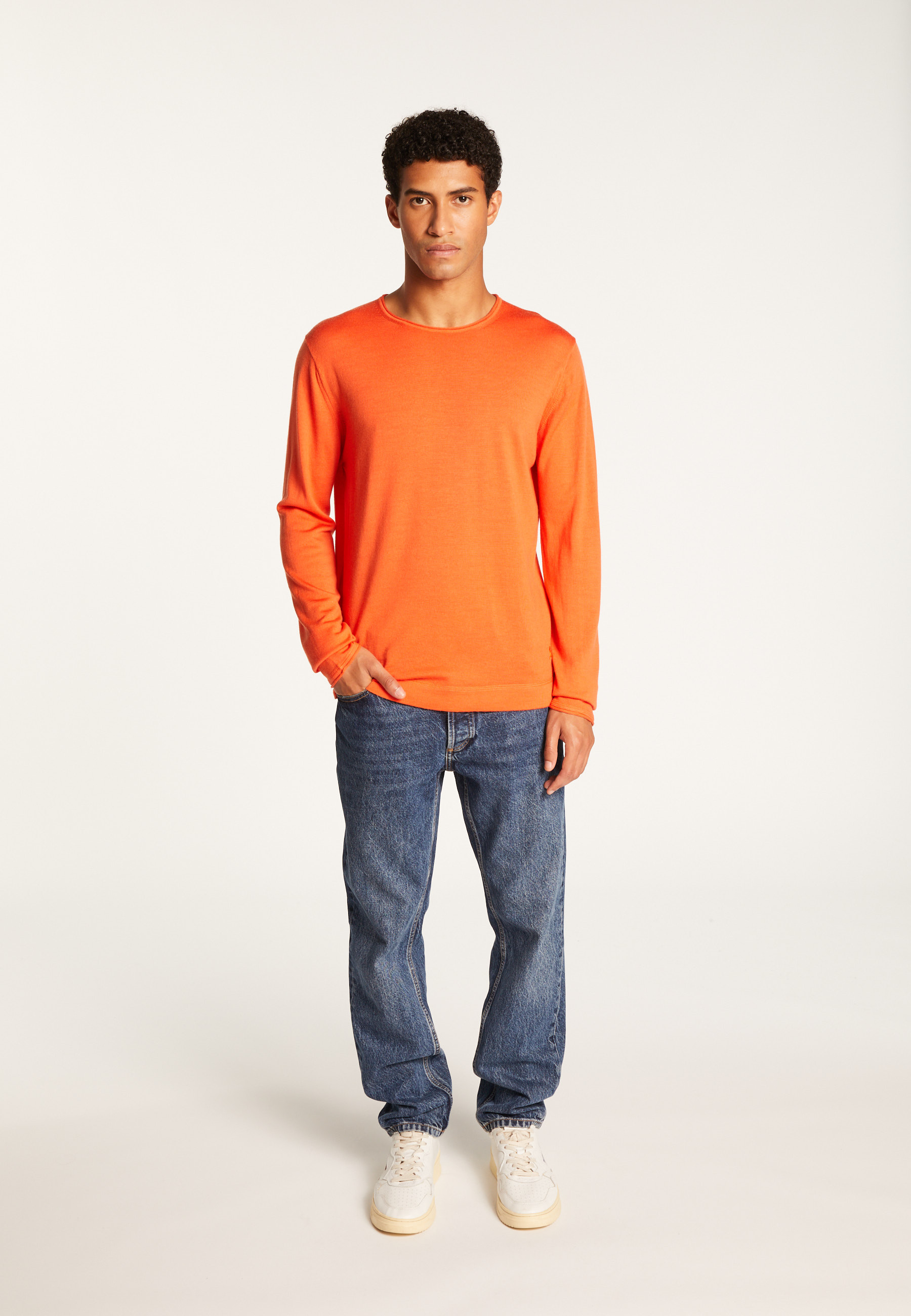Pull col rond en laine mérinos  - Erin