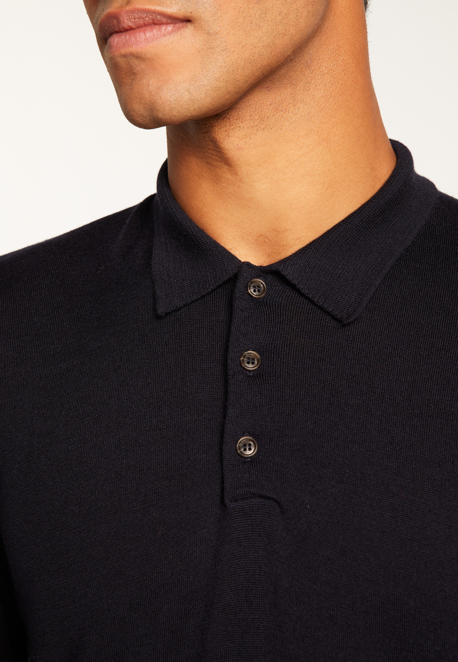 Merino Wool Polo Neck Sweater - Eni