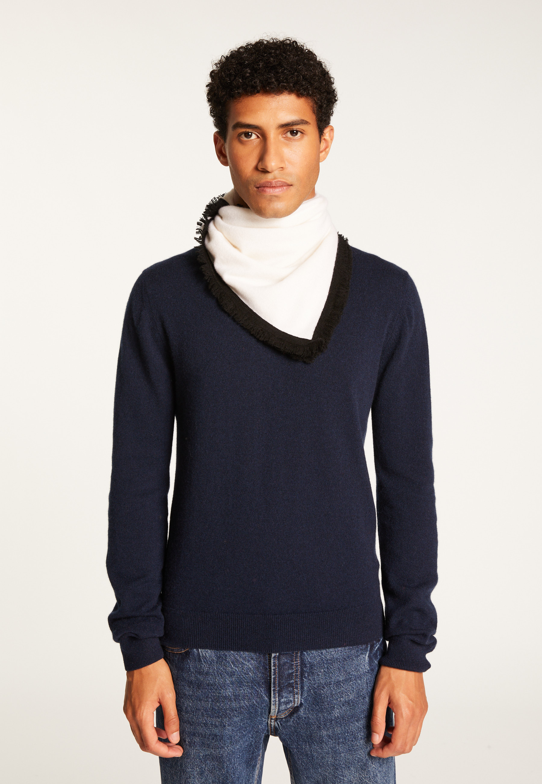 Foulard bicolore unisexe en cachemire - Louisa