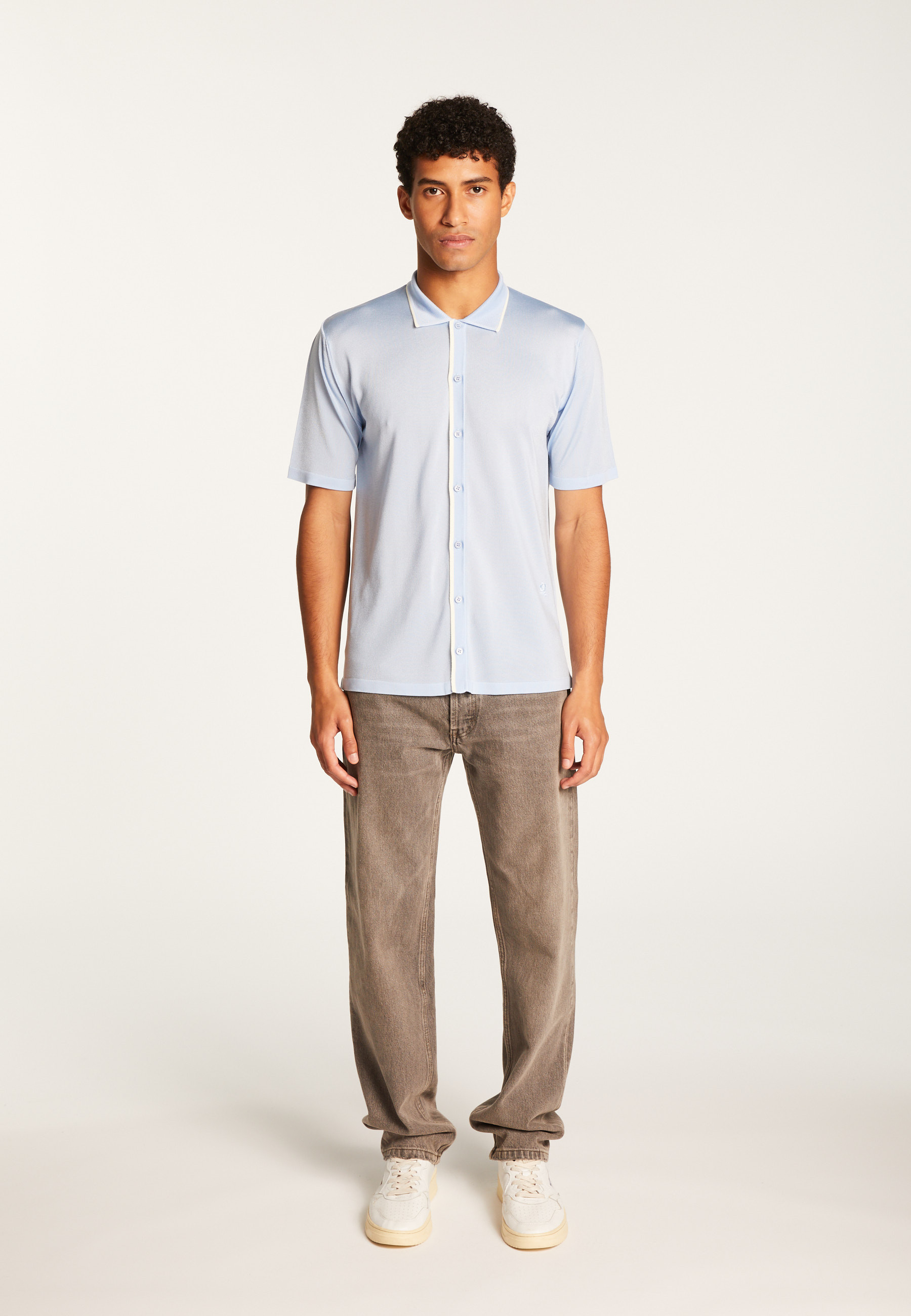Short-sleeved shirt in Fil Lumière - Roman