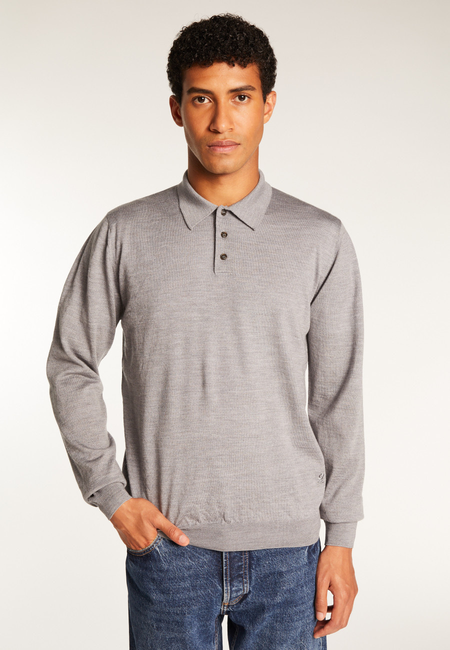 Merino Wool Polo Neck Sweater - Eni