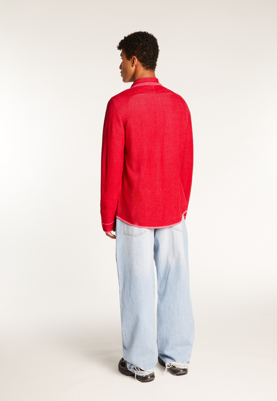 Sobrecamisa unissex de lã e veludo - Timeo