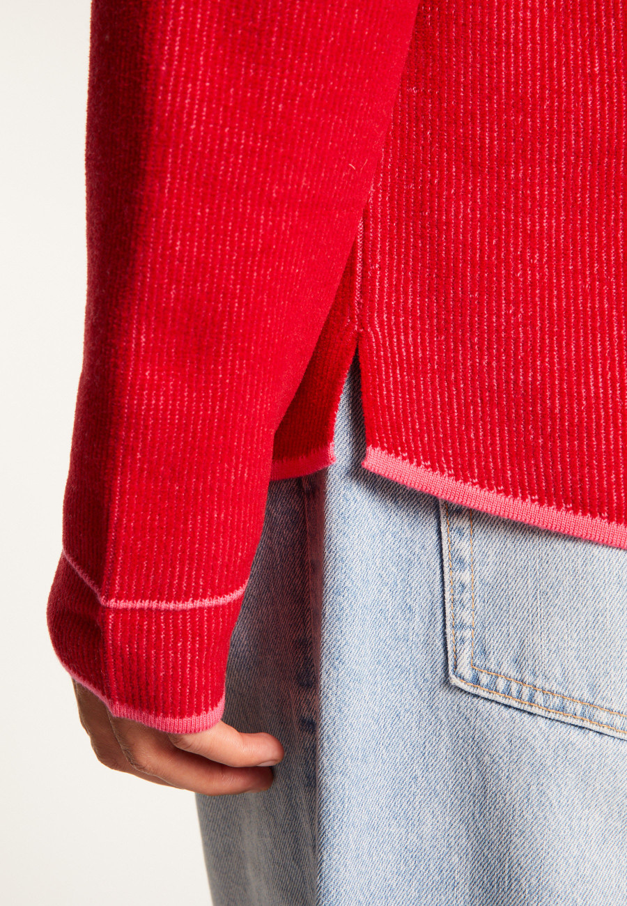 Sobrecamisa unissex de lã e veludo - Timeo