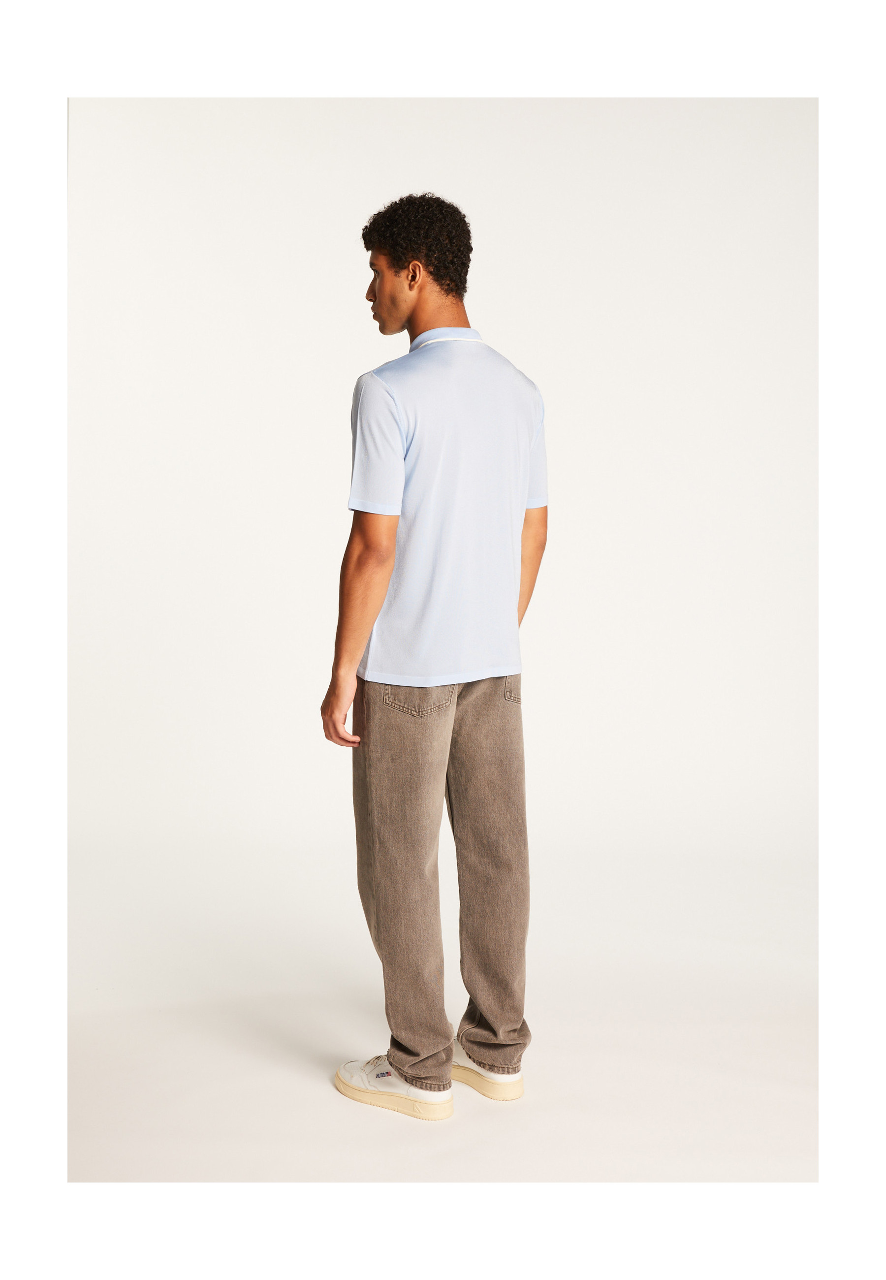 Short-sleeved shirt in Fil Lumière - Roman