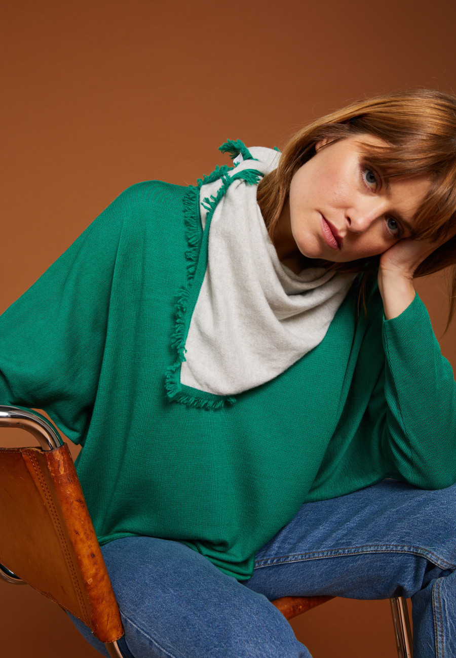 Cachecol unissex de cashmere bicolor - Louisa