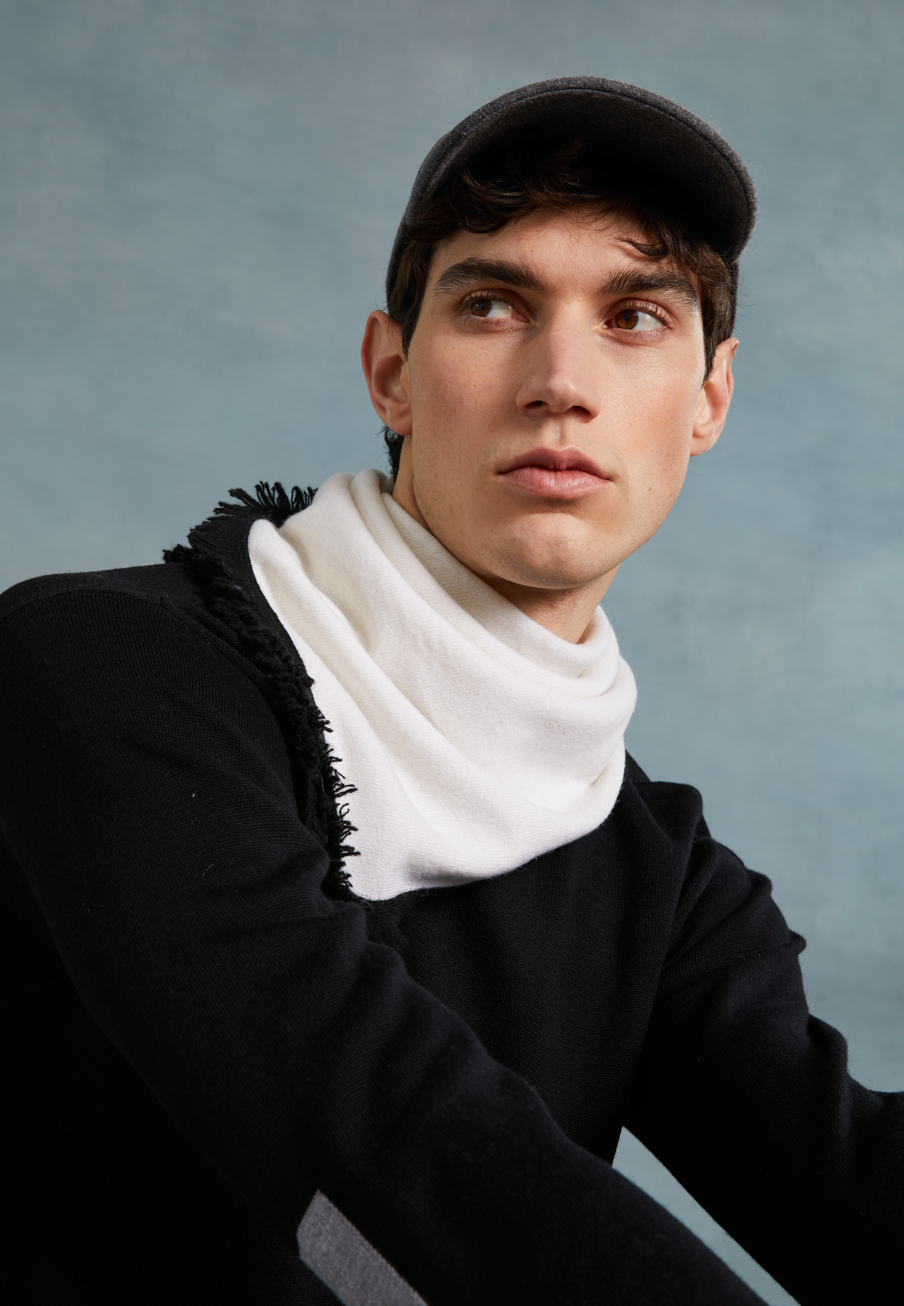 Two-tone unisex scarf in cashmere - Louisa