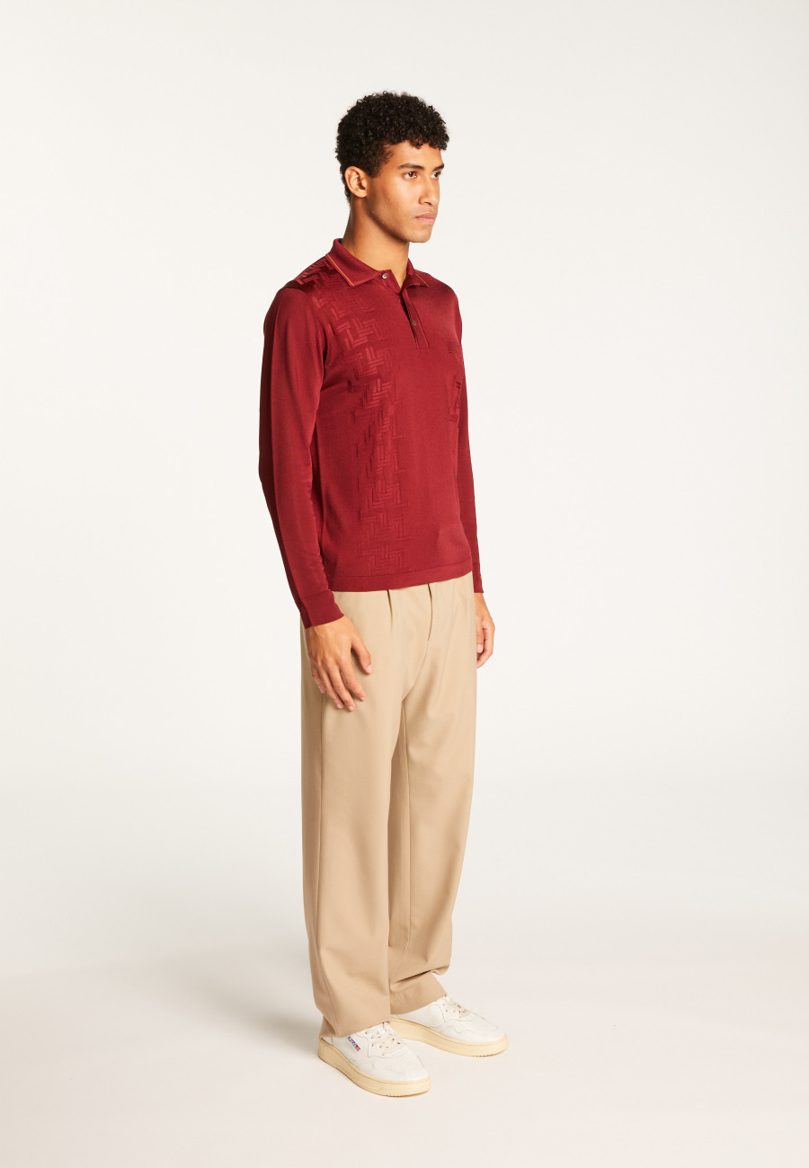 Polo Fil Lumière motifs géométriques - Sten