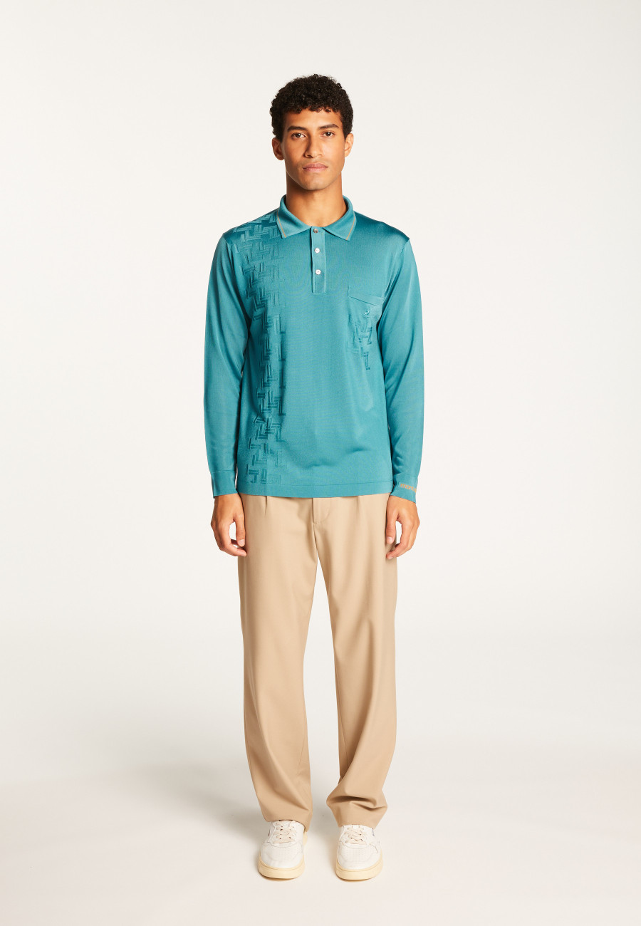 Polo Fil Lumière motifs géométriques - Sten