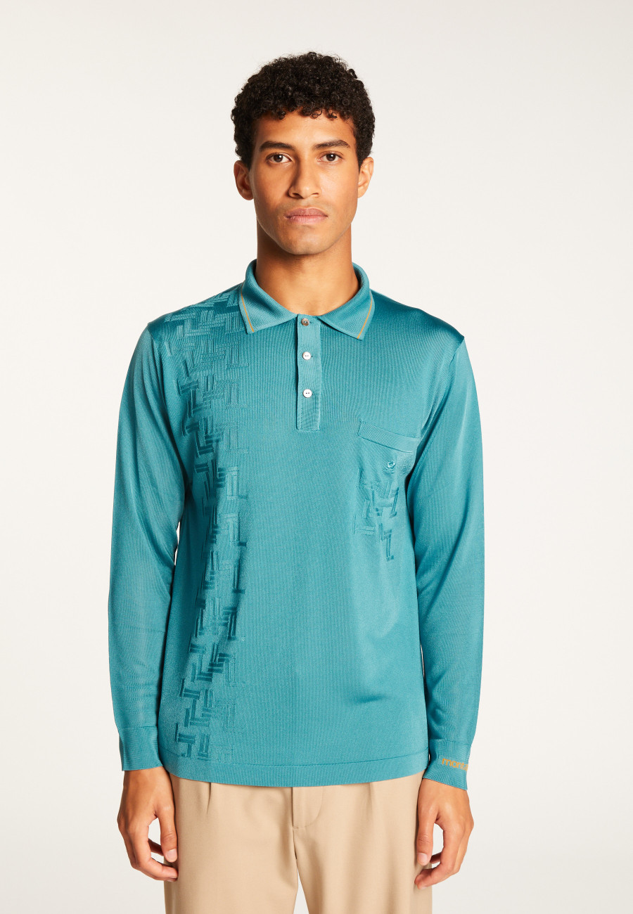 Polo Fil Lumière motifs géométriques - Sten