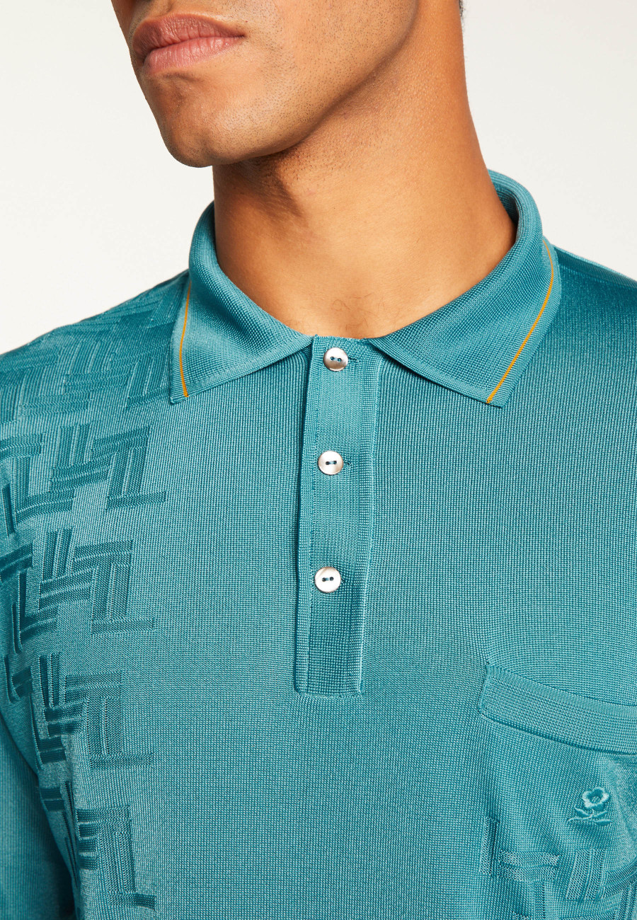 Polo Fil Lumière motifs géométriques - Sten
