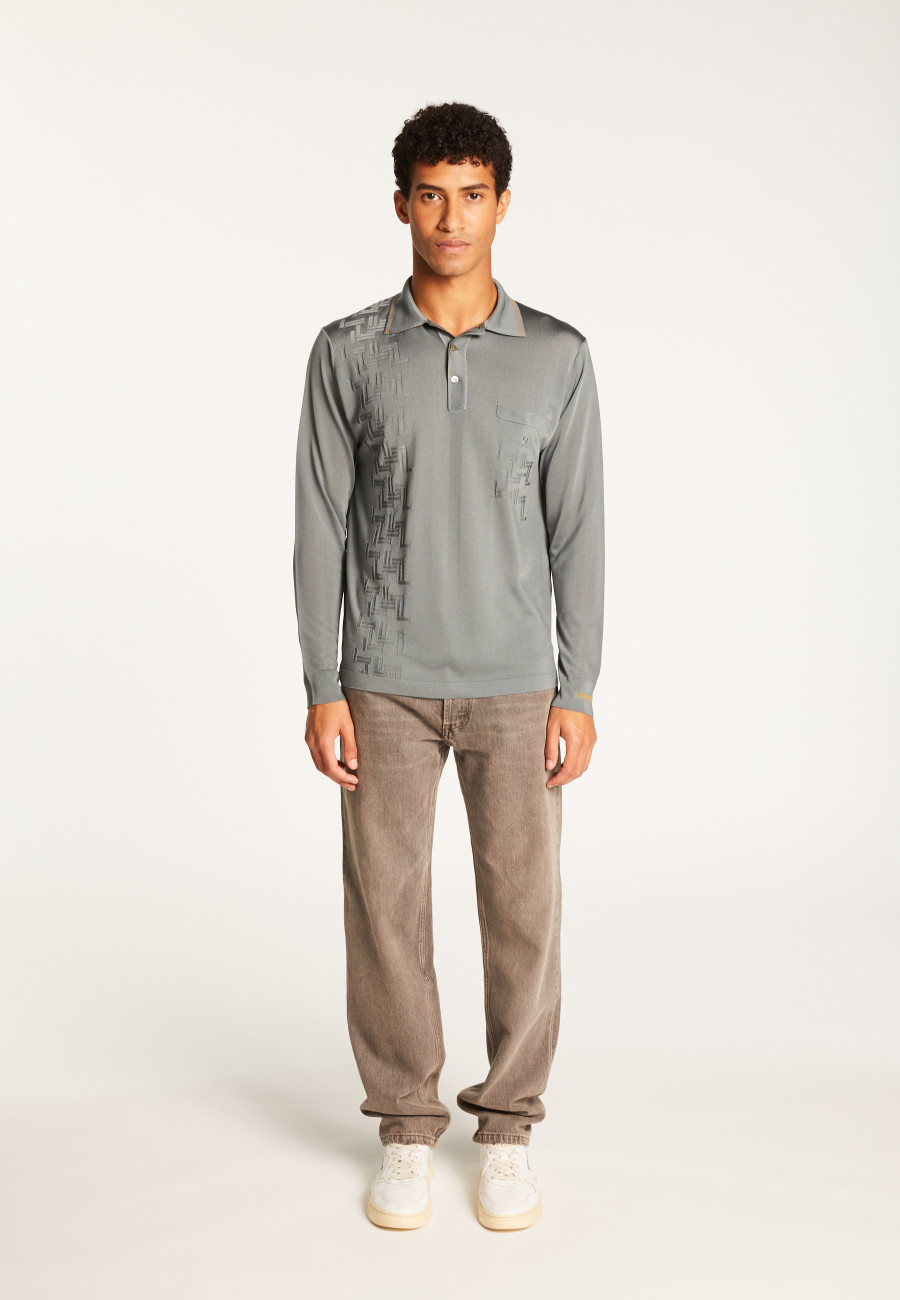 Polo Fil Lumière motifs géométriques - Sten