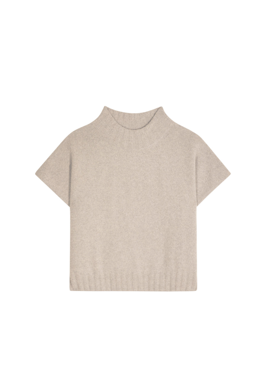 Loose-fit short-sleeved cashmere sweater - Virginia