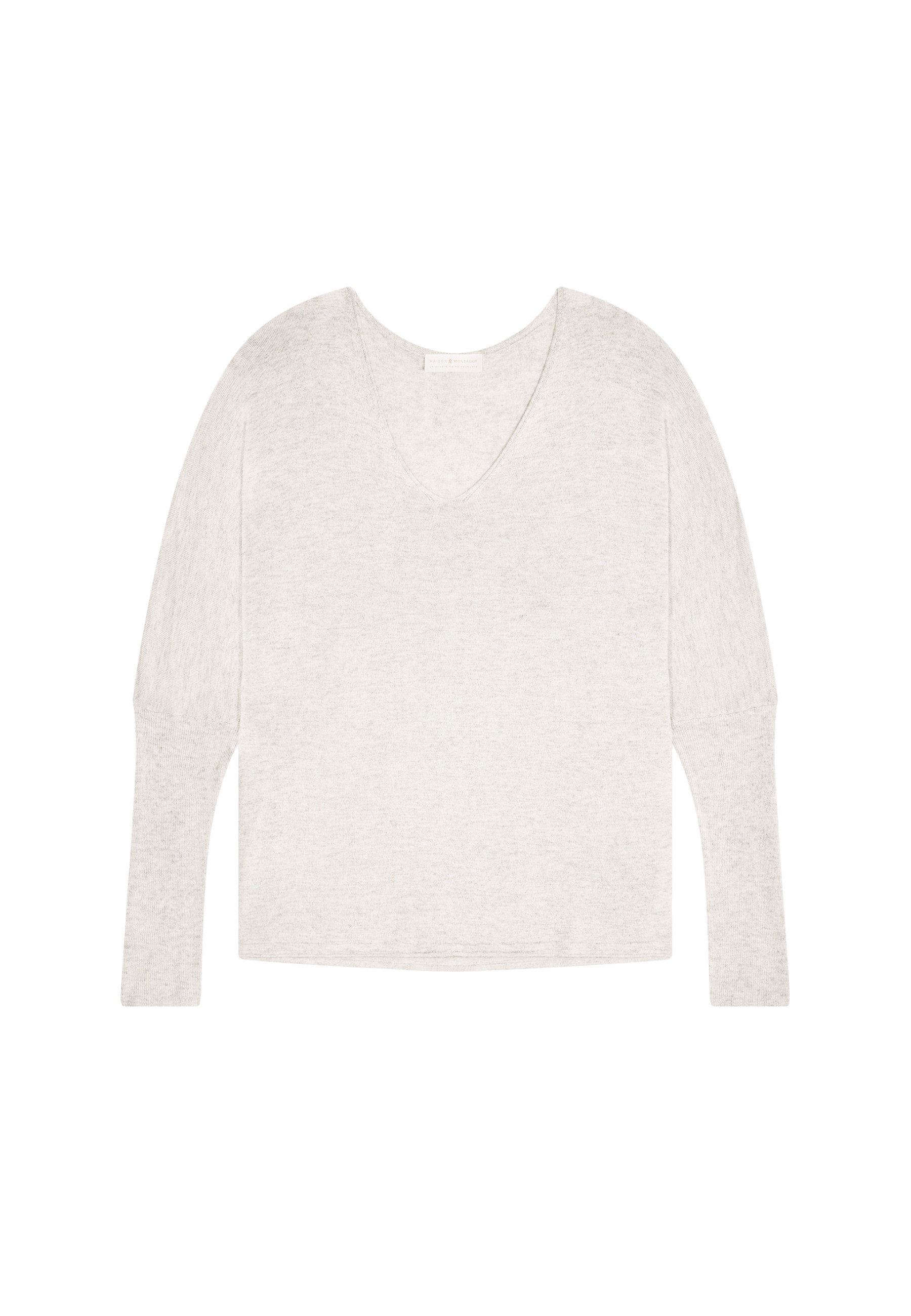 Oversized V-neck T-shirt in bamboo cashmere fiber - Rica
