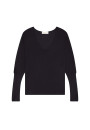Oversized V-neck T-shirt in bamboo cashmere fiber - Rica