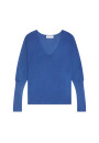 T-shirt col V oversize en fibre de bambou cachemire - Rica