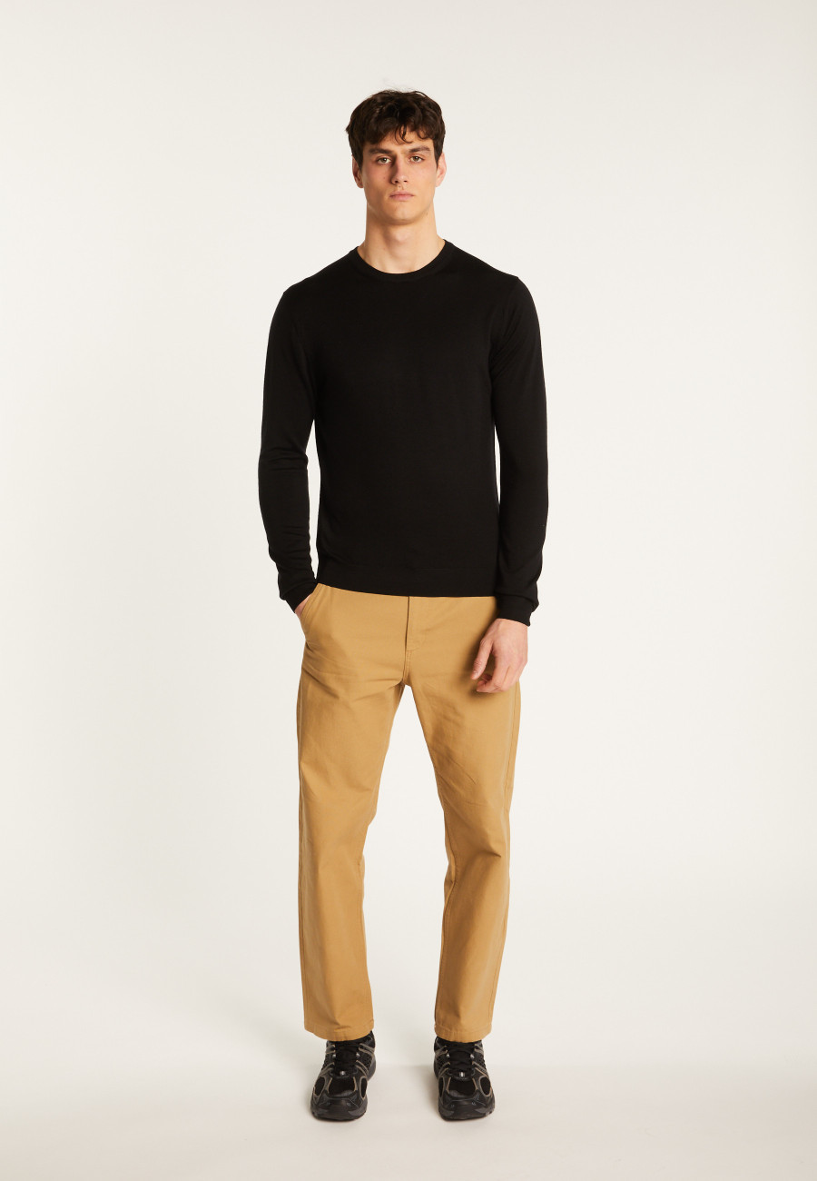 Eddie Merino Wool Crew Neck Sweater