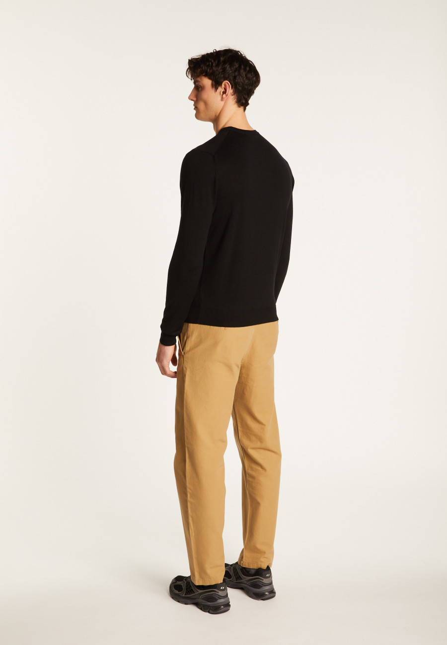 Eddie Merino Wool Crew Neck Sweater