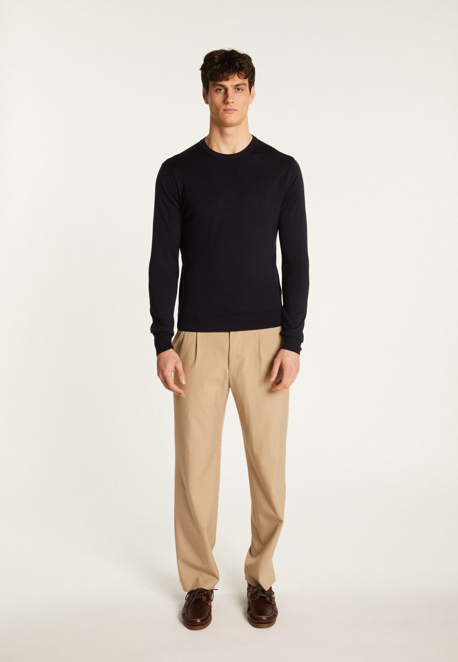 Eddie Merino Wool Crew Neck Sweater