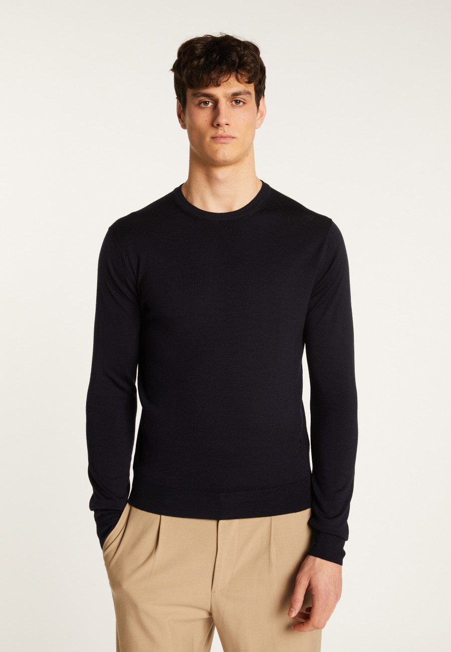 Eddie Merino Wool Crew Neck Sweater