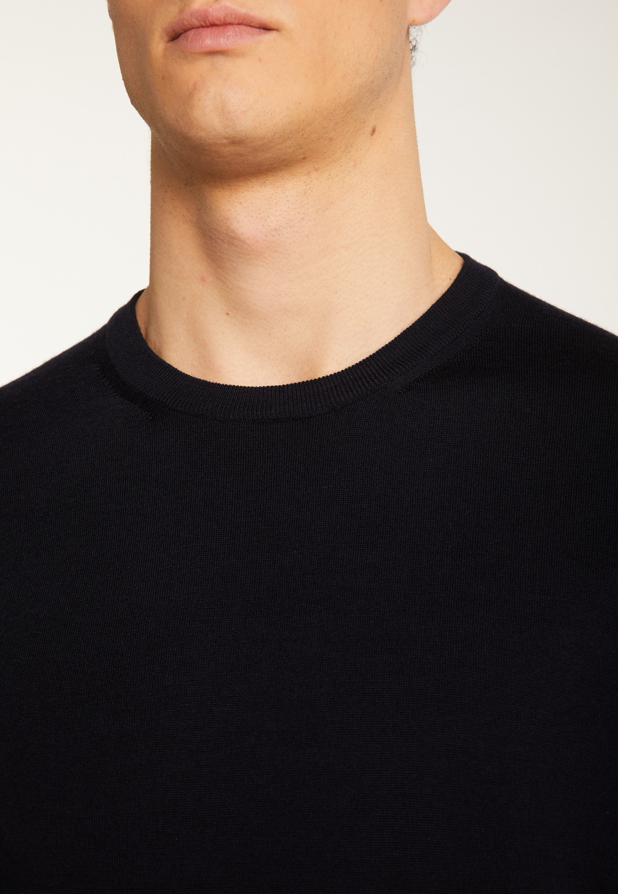 Eddie Merino Wool Crew Neck Sweater