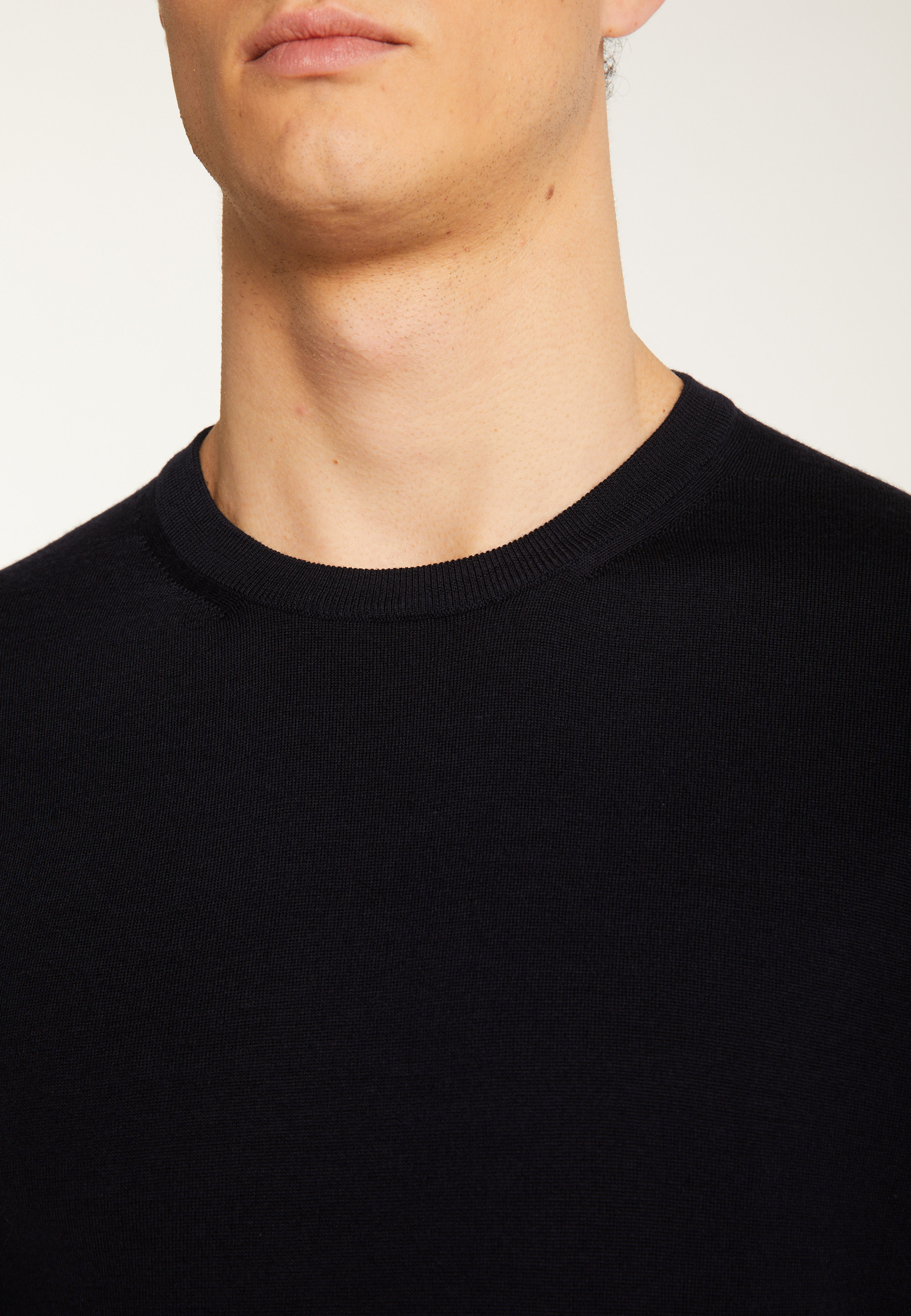 Pull col rond en laine mérinos - Eddie