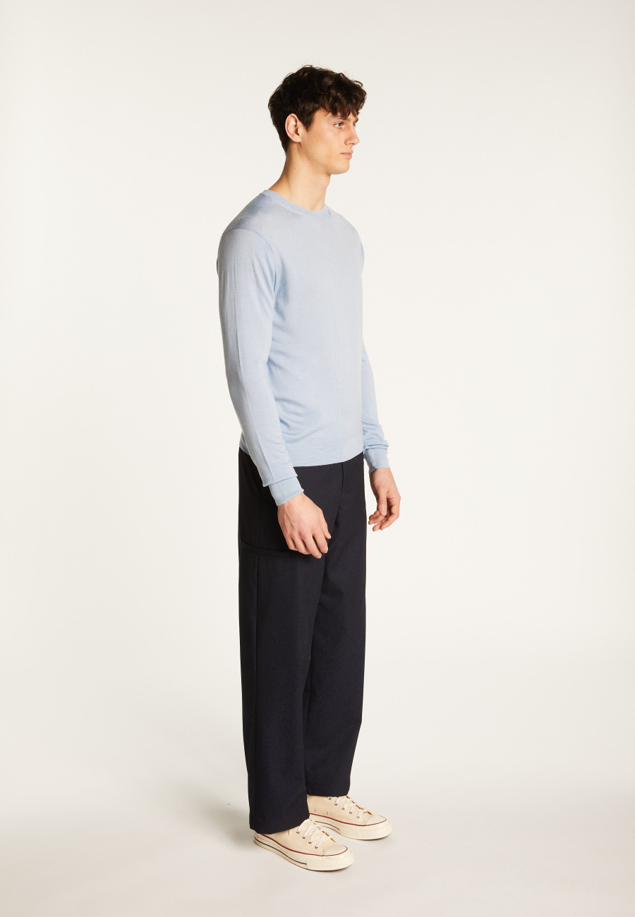 Eddie Merino Wool Crew Neck Sweater