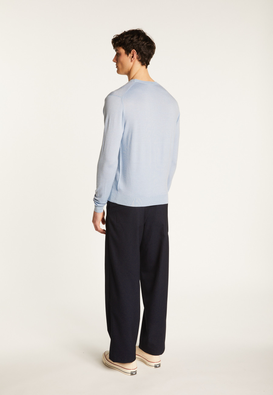 Eddie Merino Wool Crew Neck Sweater