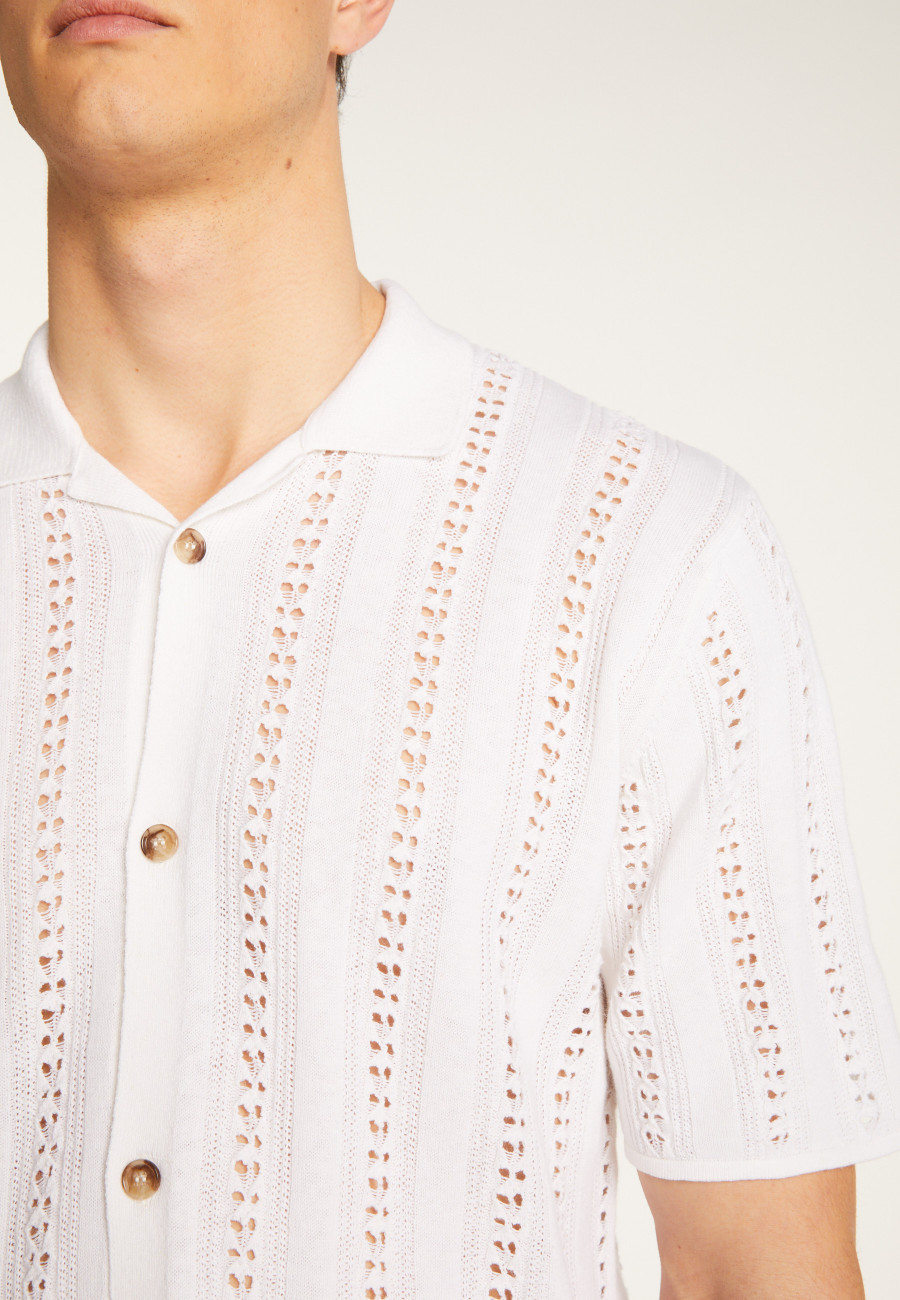 Openwork cotton shirt - Miguel