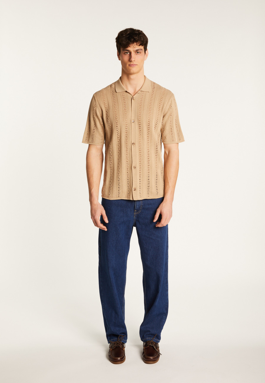 Openwork cotton shirt - Miguel