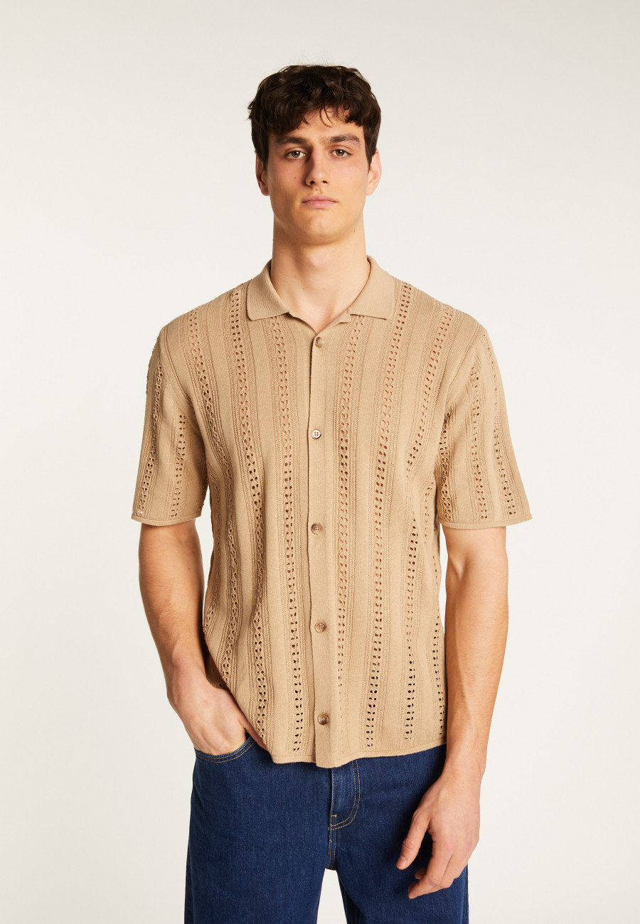 Openwork cotton shirt - Miguel