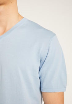 T-shirt col V en coton - Malo